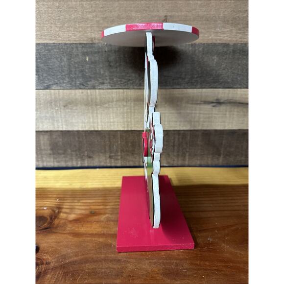 Disney Santa Mickey Mouse Wooden Cookie Tray Serving Tray 12” Tall - Picture 4 of 6